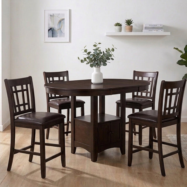 Heritage Storage Counter Dining Set – 4 Seater