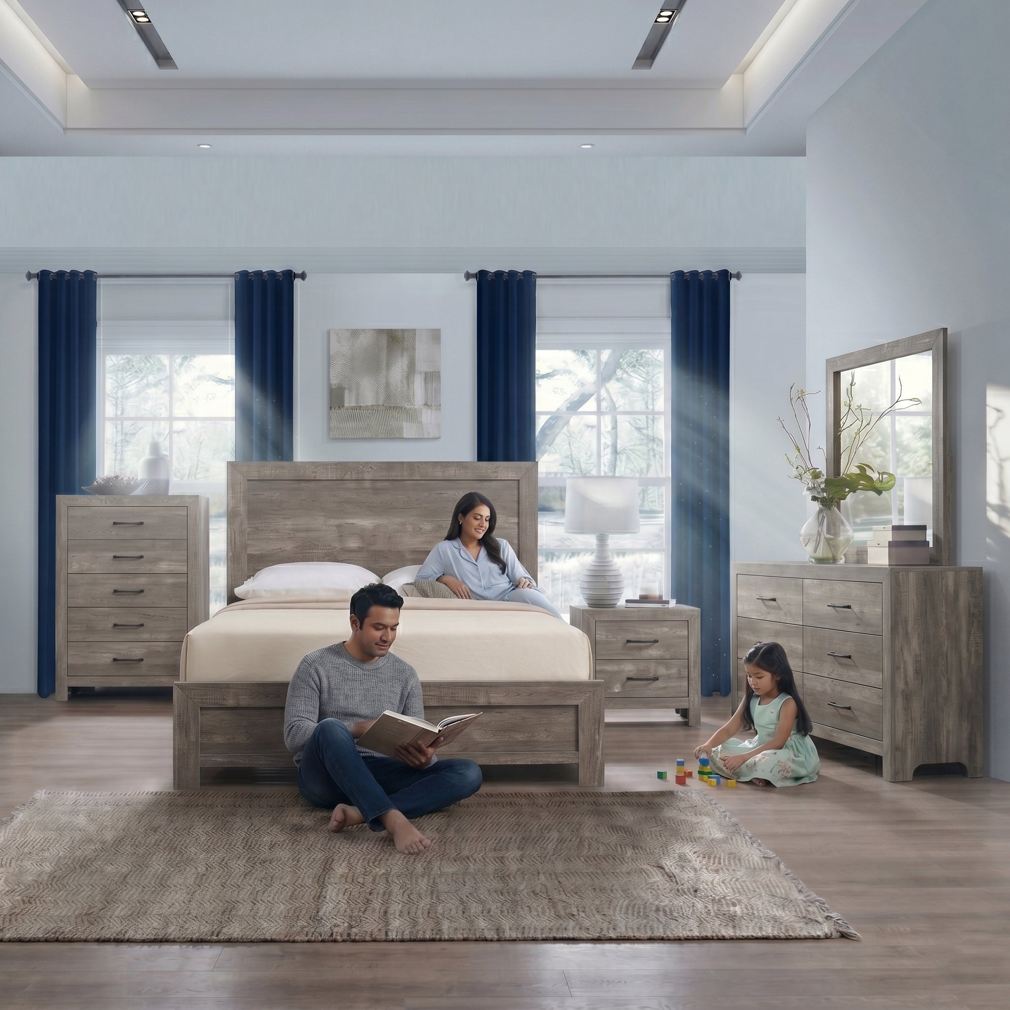Modern Complete Bedroom Box with Mattress