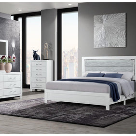 The Nova 10-Piece Bedroom Set | Glacier White | LED Headboard | Same-Day Delivery & Assembly | NYC & NJ