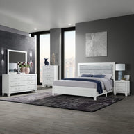 The Nova 10-Piece Bedroom Set | Glacier White | LED Headboard | Same-Day Delivery & Assembly | NYC & NJ