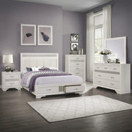 The Crystal 10-Piece Bedroom Set | Pearl White | Storage Bed + Glam Detail | Same-Day Delivery & Assembly | NYC & NJ