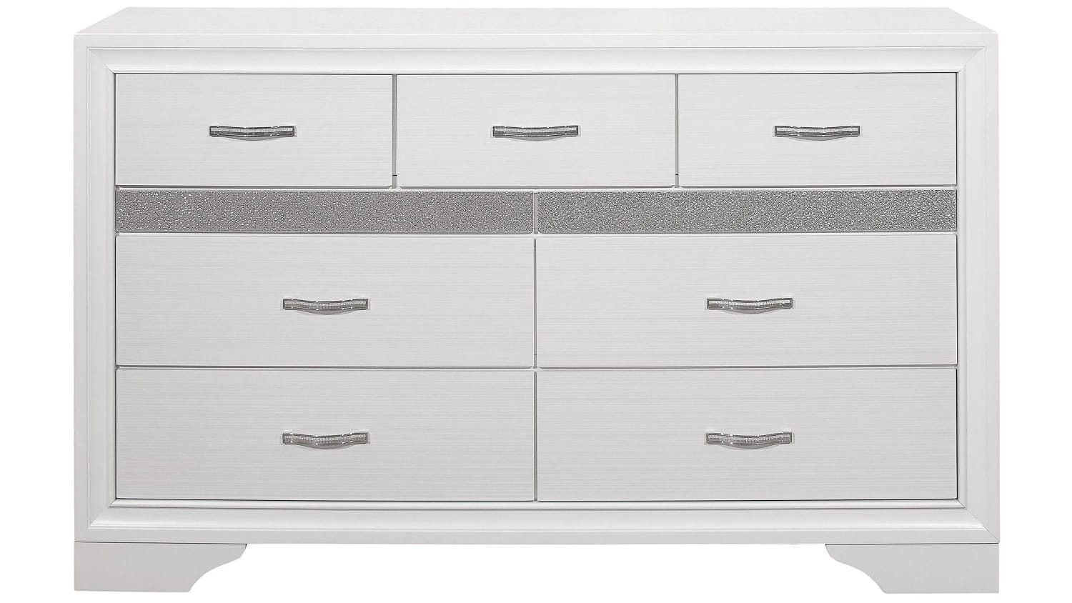 The Crystal 10-Piece Bedroom Set | Pearl White | Storage Bed + Glam Detail | Same-Day Delivery & Assembly | NYC & NJ
