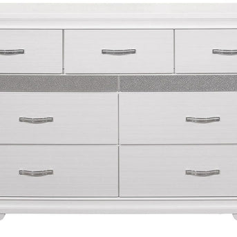 The Crystal 10-Piece Bedroom Set | Pearl White | Storage Bed + Glam Detail | Same-Day Delivery & Assembly | NYC & NJ