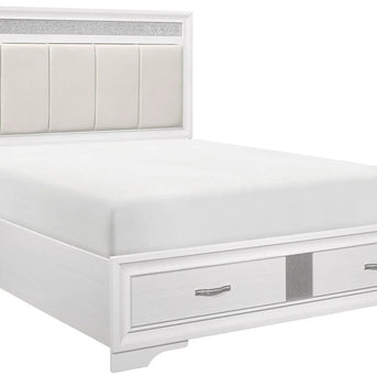 The Crystal 10-Piece Bedroom Set | Pearl White | Storage Bed + Glam Detail | Same-Day Delivery & Assembly | NYC & NJ