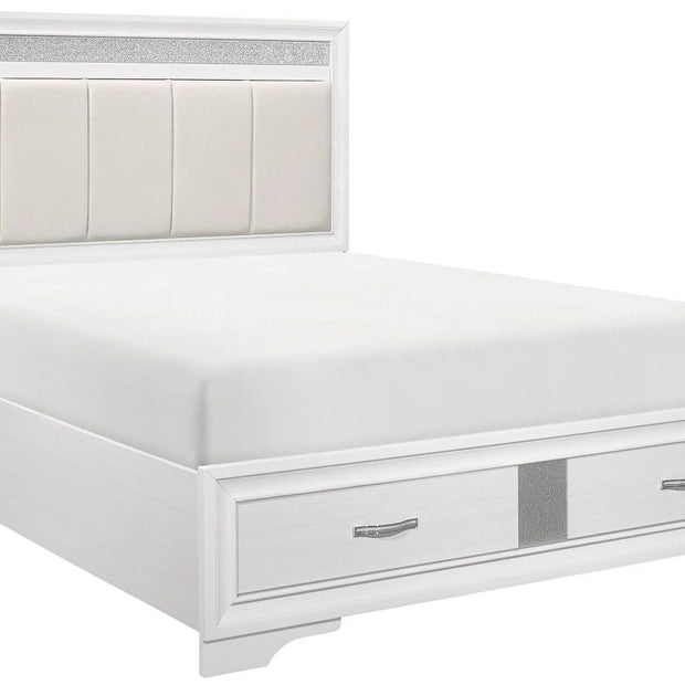 The Crystal 10-Piece Bedroom Set | Pearl White | Storage Bed + Glam Detail | Same-Day Delivery & Assembly | NYC & NJ