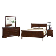 The Louis 10-Piece Bedroom Set | Cappuccino or Classic White | Sleigh Bed | Same-Day Delivery & Assembly | NYC & NJ