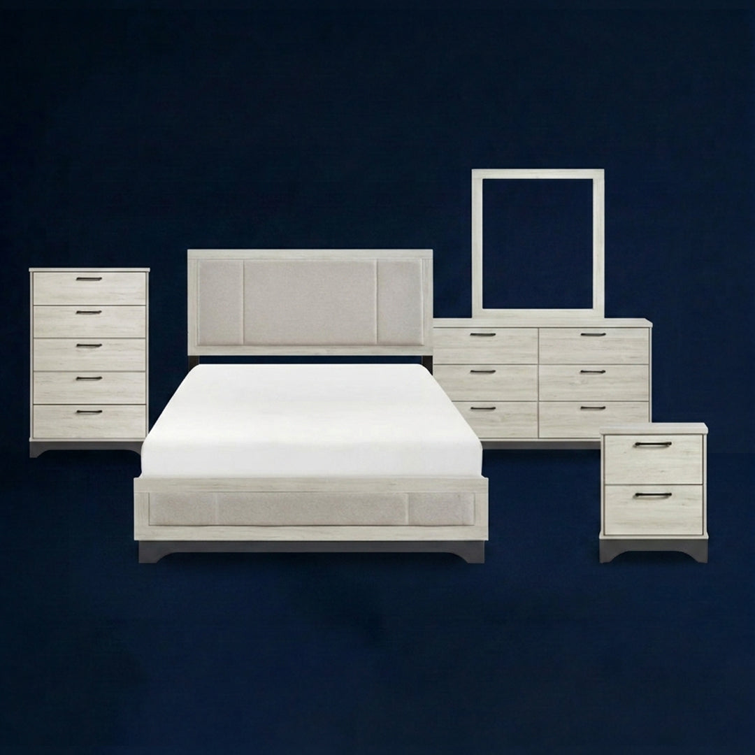 The Asher 10-Piece Bedroom Set | Upholstered Two-Tone | Same-Day Delivery & Assembly | NYC & NJ