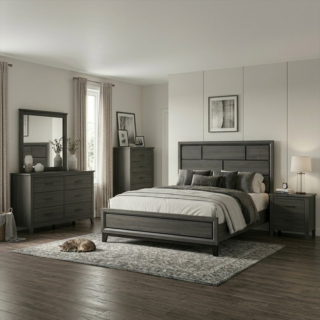 The Greystone 10-Piece Bedroom Set | Dark Modern | Same-Day Delivery & Assembly | NYC & NJ