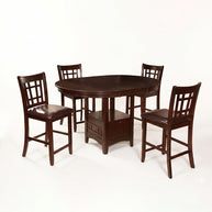 Heritage Storage Counter Dining Set – 4 Seater