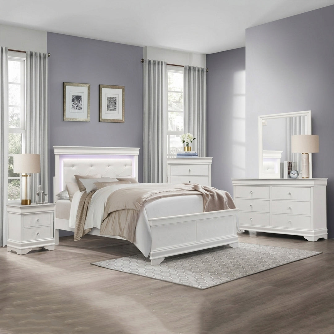 The Lumi 10-Piece Bedroom Set | White LED | Same-Day Delivery & Assembly | NYC & NJ