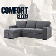 3-Seater Luxury Storage Sofa