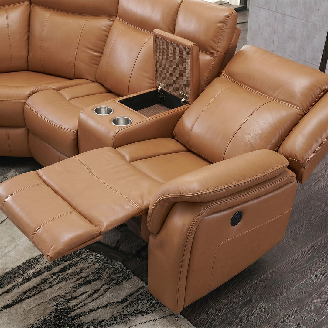 Luxury Sectional Leather Recliner Sofa