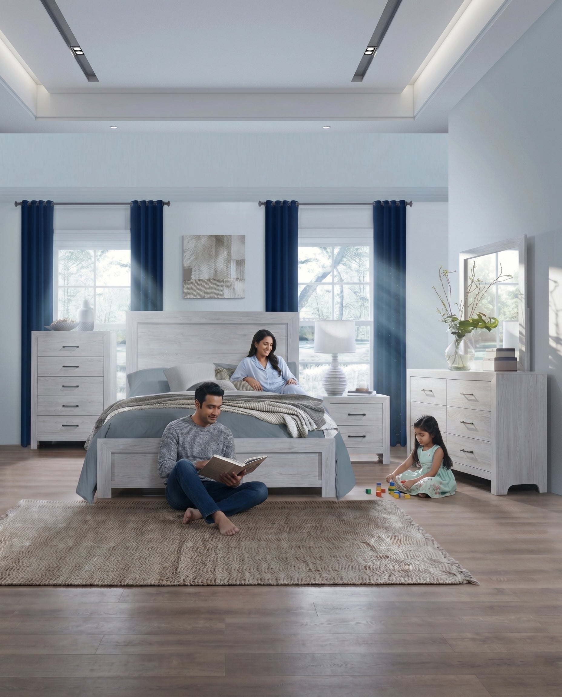 Modern Complete Bedroom Box with Mattress